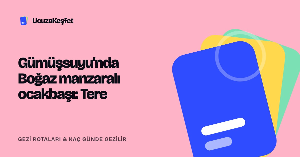 Gümüşsuyu'nda Boğaz manzaralı ocakbaşı: Tere