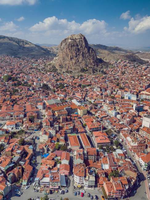 Afyonkarahisar Kalesi 226m kayalık tepesi