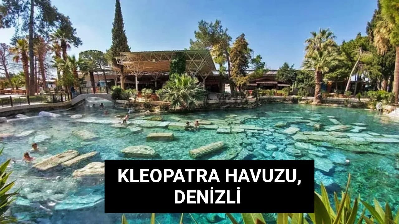 Kleopatra Antik Havuz sıcak termal su sütunlar