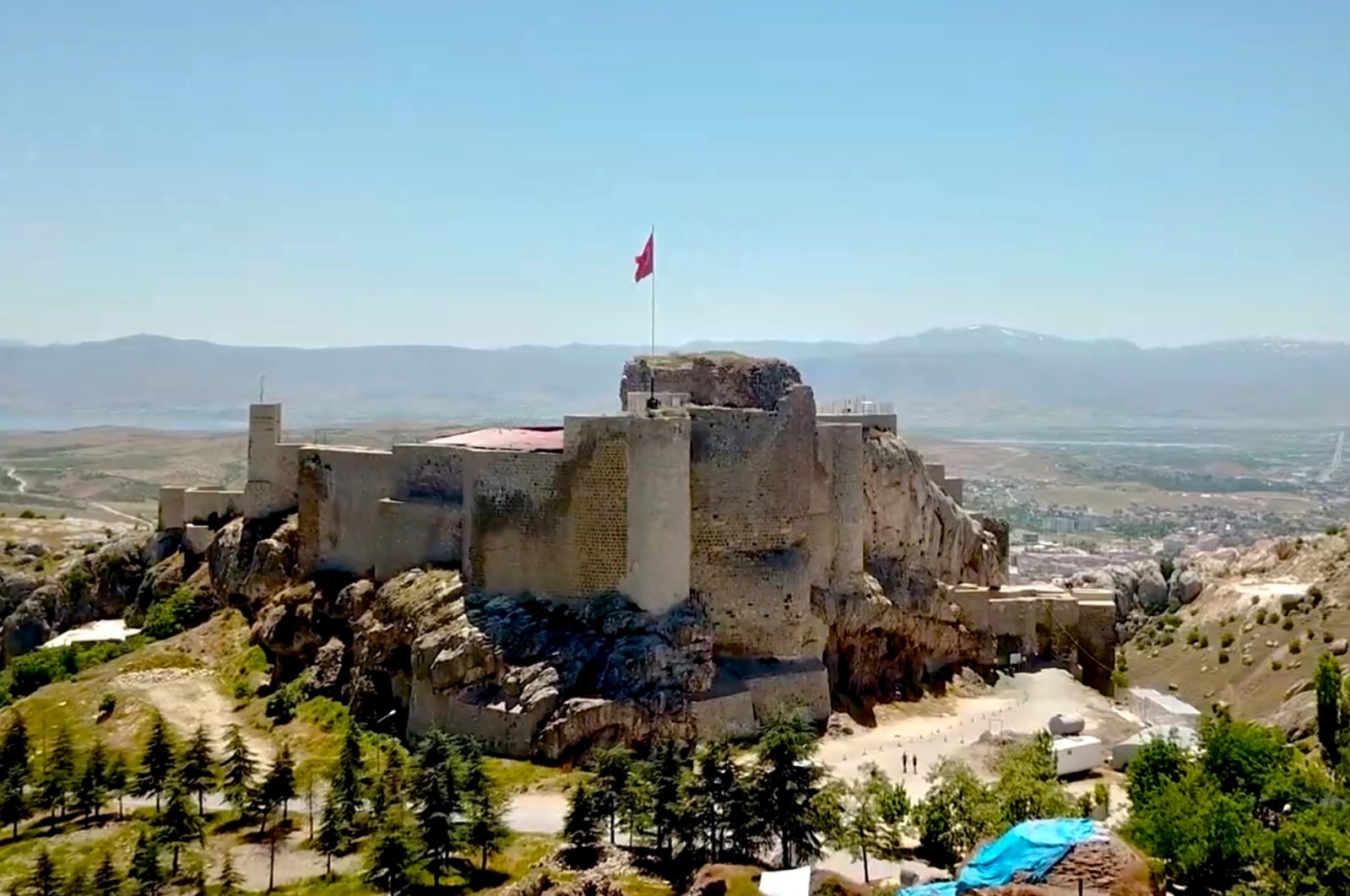 Harput Kalesi tepeli manzara antik mahalle