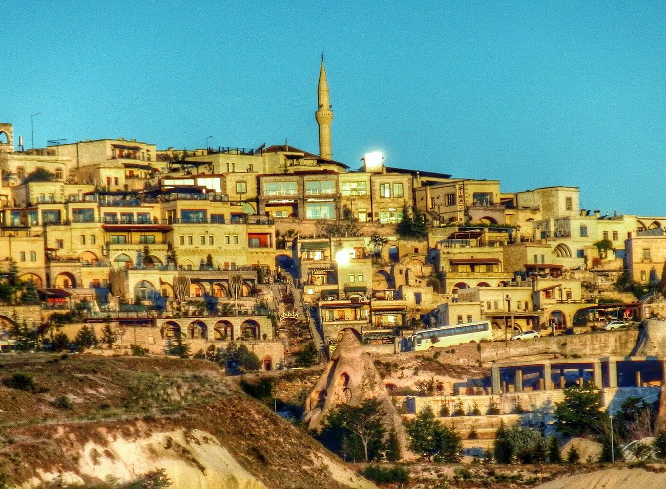 Uçhisar Kalesi panoramik Kapadokya