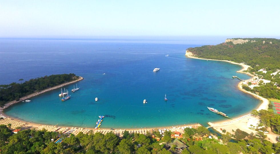 Kemer Moonlight Plajı mavi bayrak Akdeniz