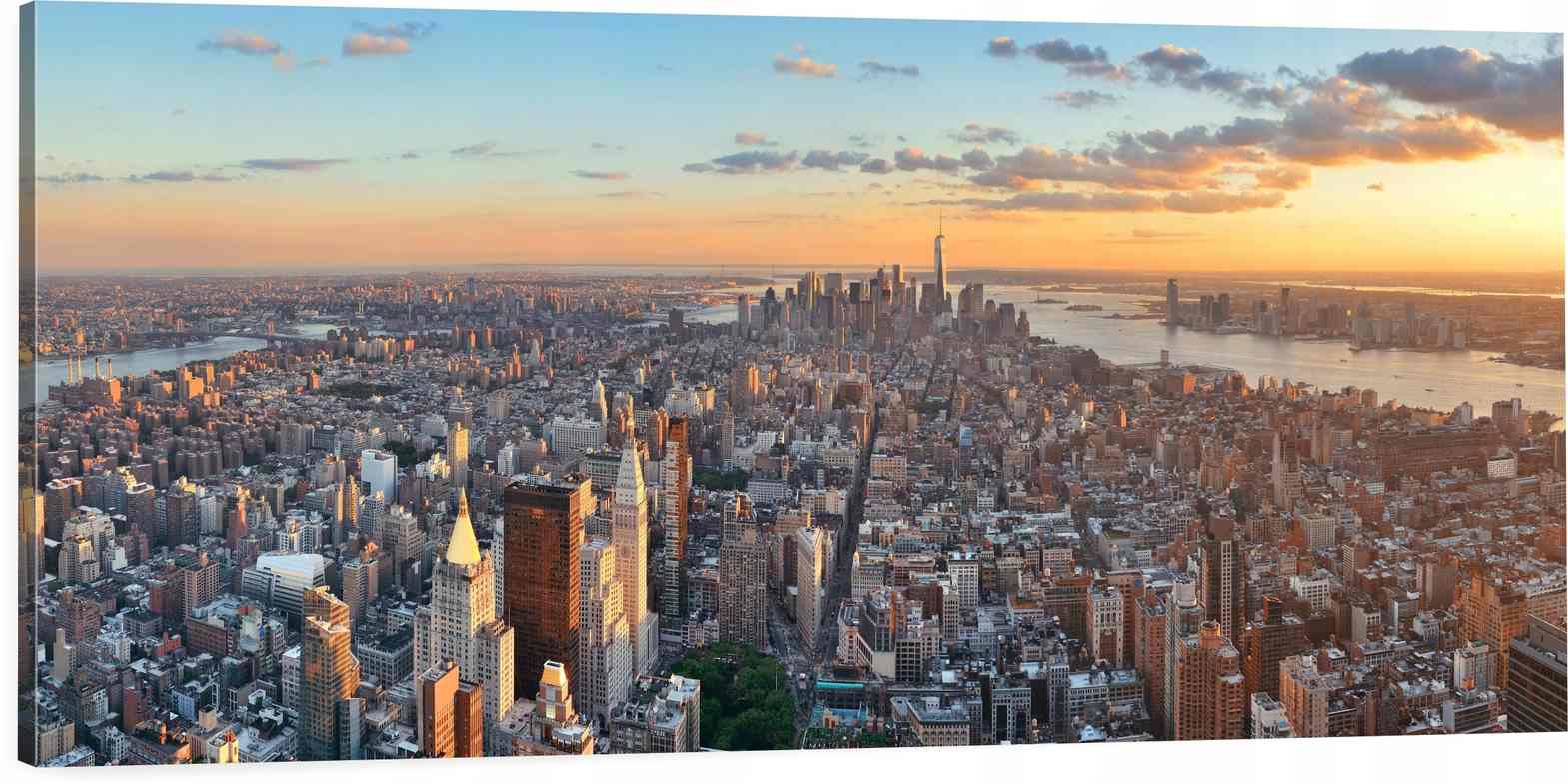 New York panorama — Empire State ve Özgürlük Heykeli