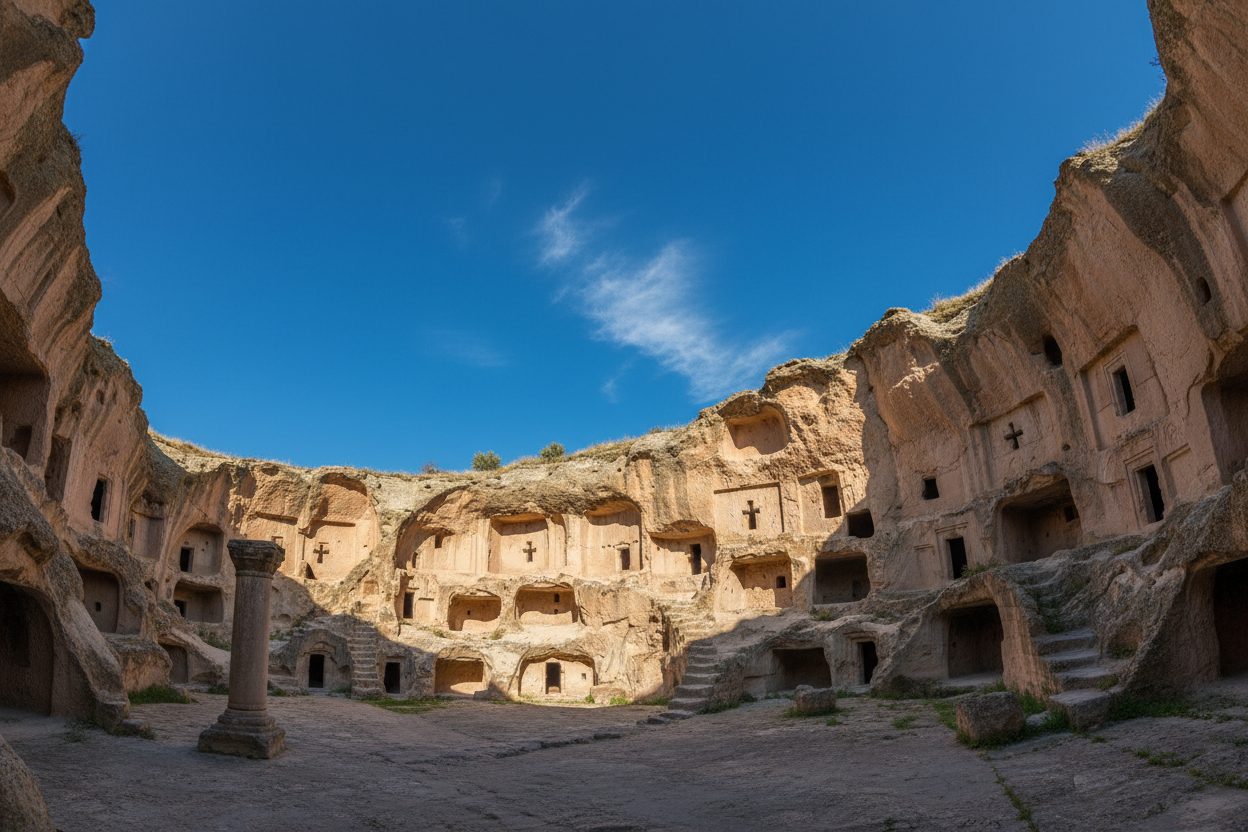 Gümüşler Manastırı kayaya oyma fresk