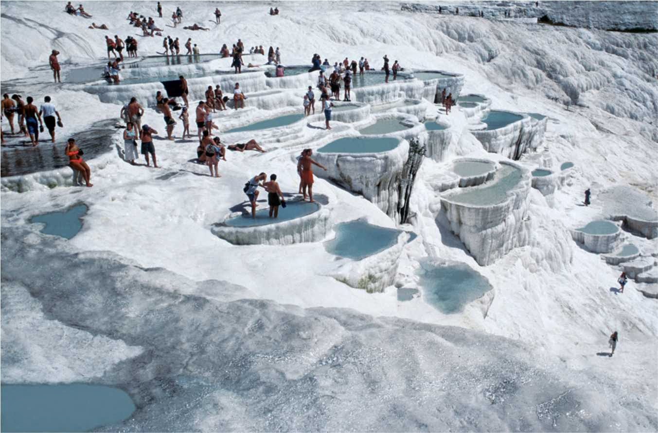 Pamukkale beyaz travertenler UNESCO doğa