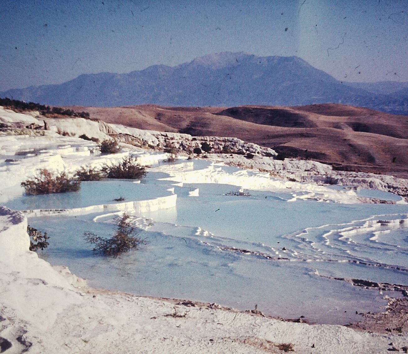 Pamukkale beyaz travertenler UNESCO doğa