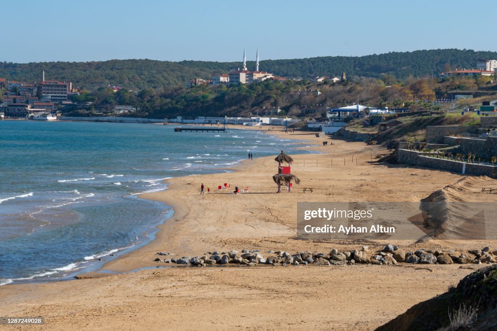 Kilyos Plajı Karadeniz İstanbul aile sahili
