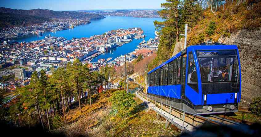 Fløibanen Teleferiği & Fløyen Tepesi