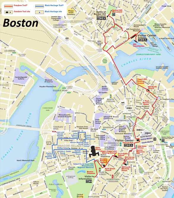 Boston tarihi kitap / harita