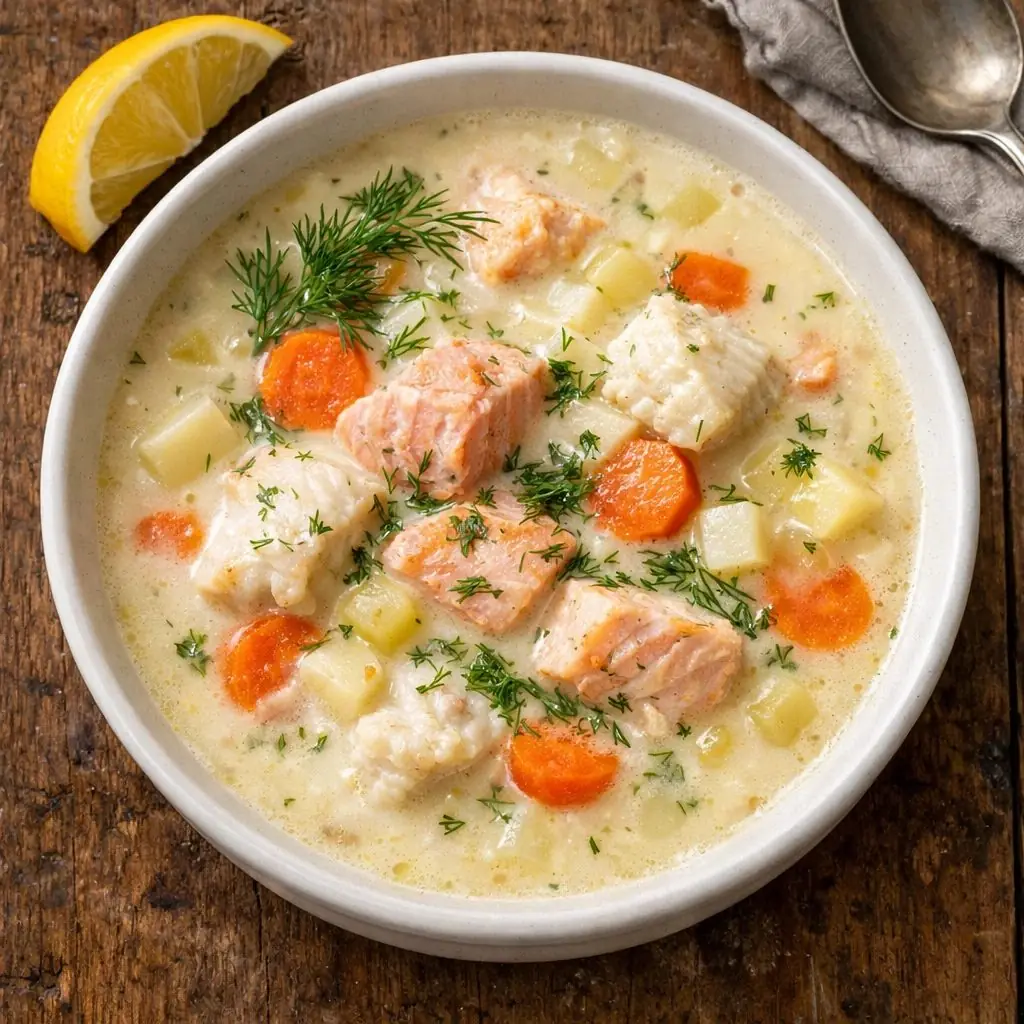Fiskesuppe (balık çorbası)