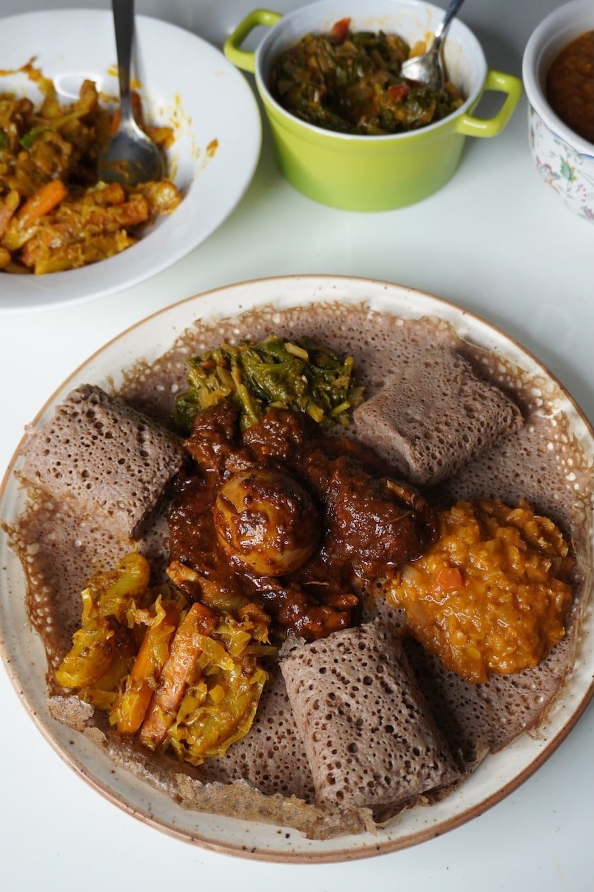 Etiyopya yemeği (injera)